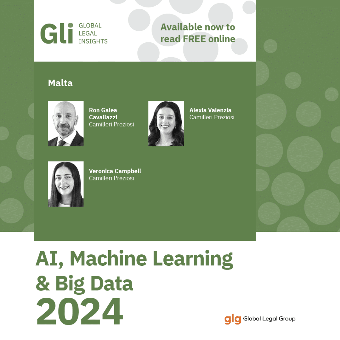 Camilleri Preziosi Contributes to GLI’s Publication on AI, Machine Learning & Big Data 2024